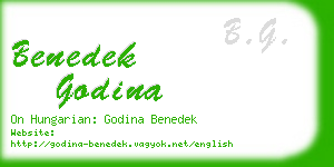 benedek godina business card
